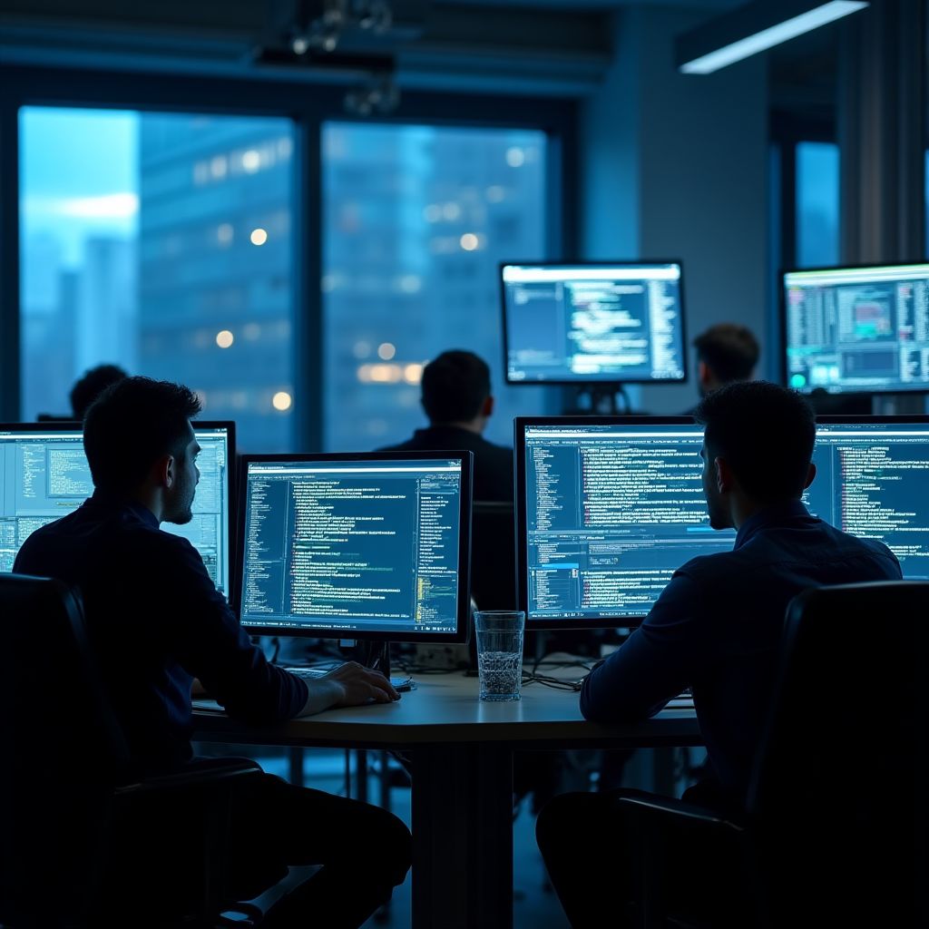 Equipo trabajando en análisis de seguridad